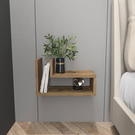 Hanah Home Lara Mesita de Noche Oud Oak